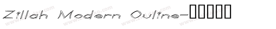 Zillah Modern Ouline字体转换